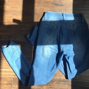FashionNova High Waisted Light Wash Jeans